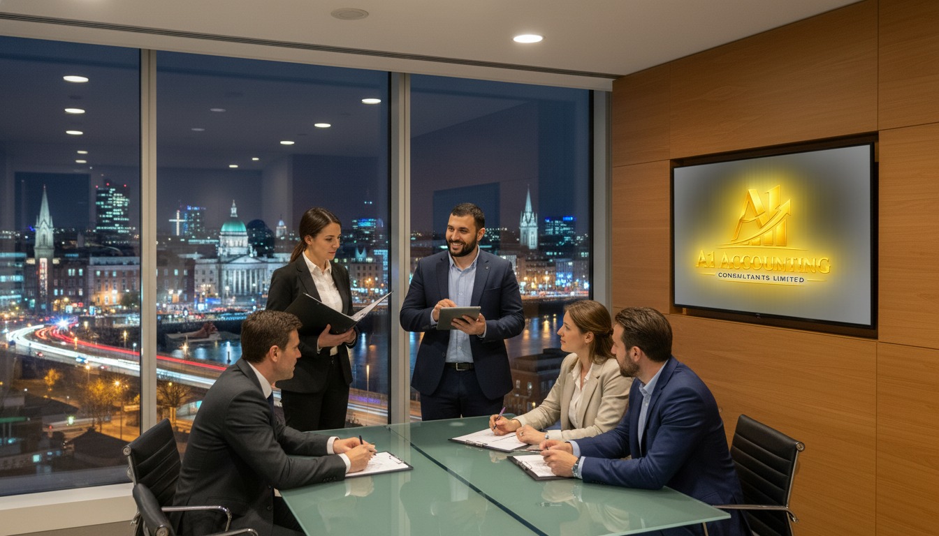 Professional accounting team in Dublin office
